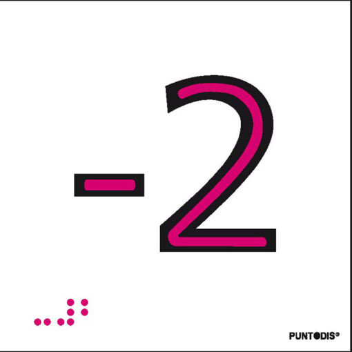 Número -2 en aluminio