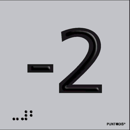 Número -2 en aluminio