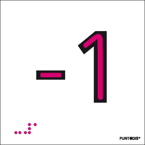 Número -1 en aluminio