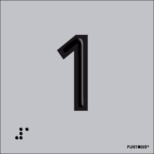 Número 1 en aluminio