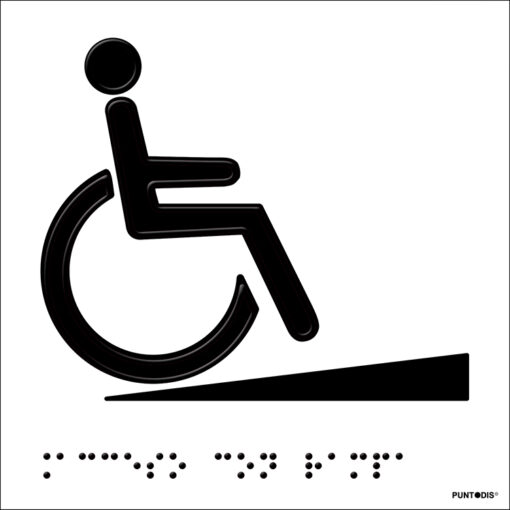 Placa Acceso rampa braille