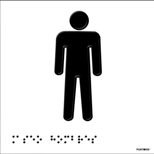 Placa Aseo hombre braille
