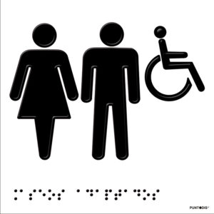 Placa aseo adaptado braille