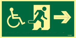 placa fotoluminiscente salida accesible