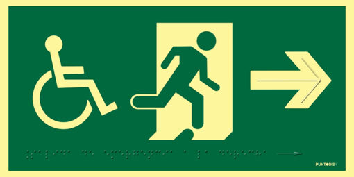 placa fotoluminiscente salida accesible