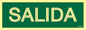 Salida con braille y altorrelieve