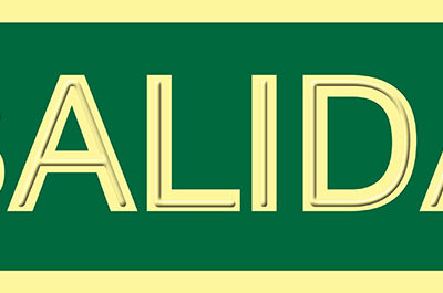 Salida con braille y altorrelieve