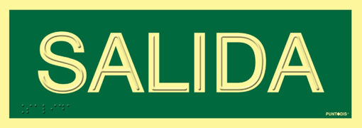 Salida con braille y altorrelieve