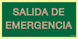 Señalización de Salida de emergencia en PVC