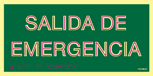 Señalización de Salida de emergencia en PVC