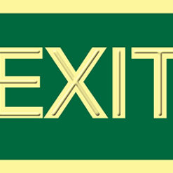 Placa fotoluminiscente exit braille