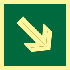 Placa fotoluminiscente flecha altorrelieve