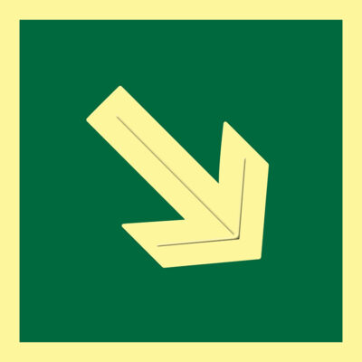 Placa fotoluminiscente flecha altorrelieve