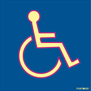 Pictograma señal emergencia y evacuación Accesible. Luminiscente