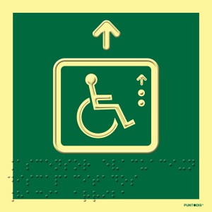 Pictograma señal emergencia Ascensor. Luminiscente