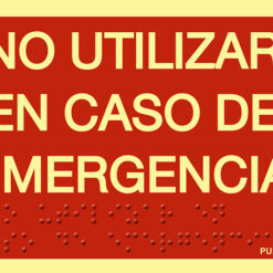 Señal Accesible con braille y altorrelioeve