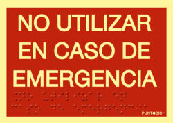 Señal Accesible con braille y altorrelioeve