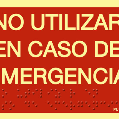 Señal Accesible con braille y altorrelioeve