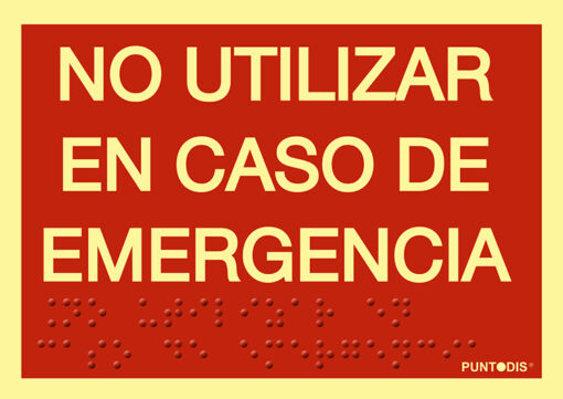 Señal Accesible con braille y altorrelioeve
