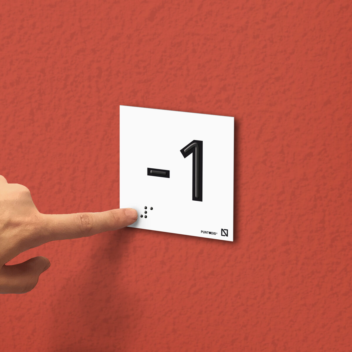 Ejemplo de colocación en pared de la placa del número -1