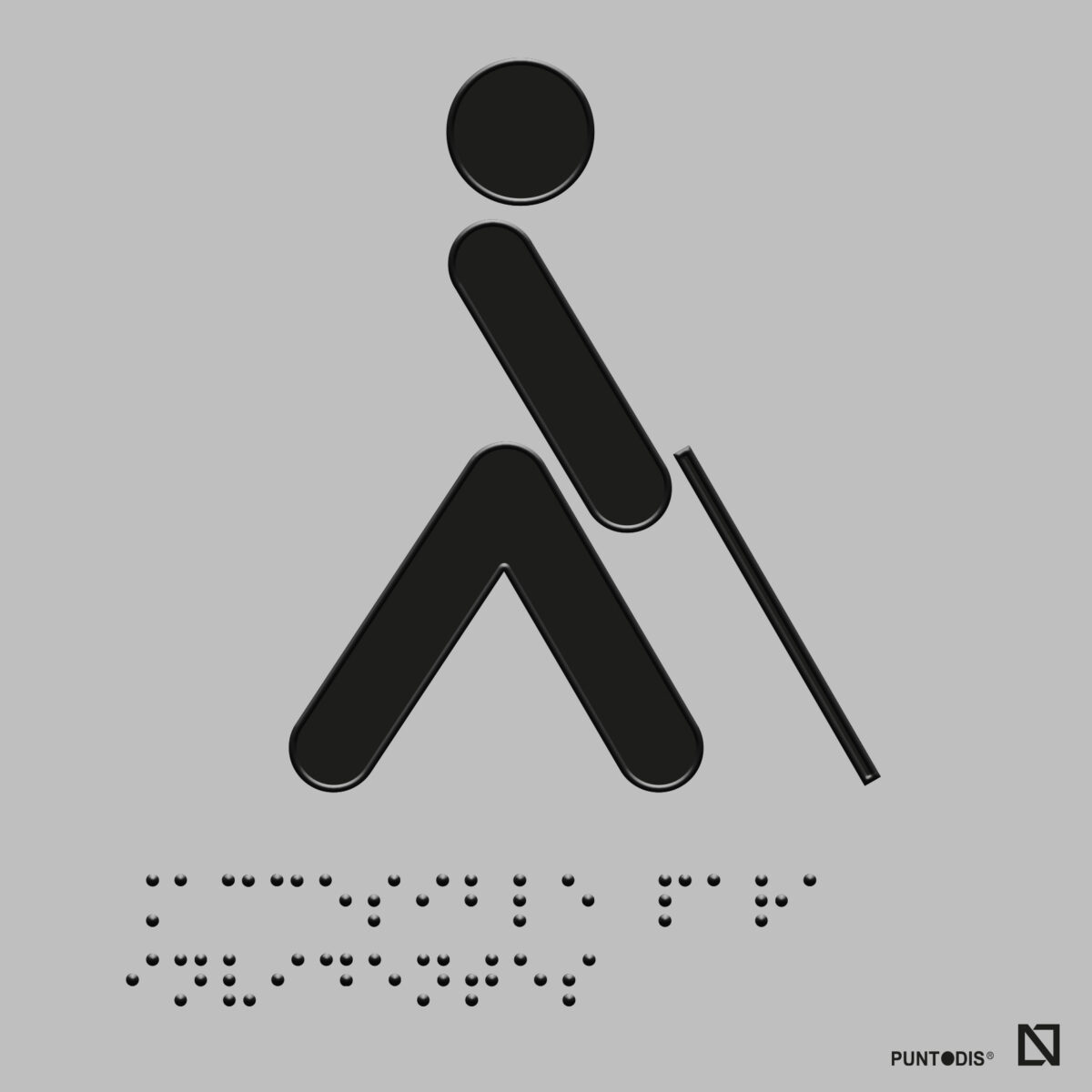 Placa Accesible invidentes braille y altorrelieve