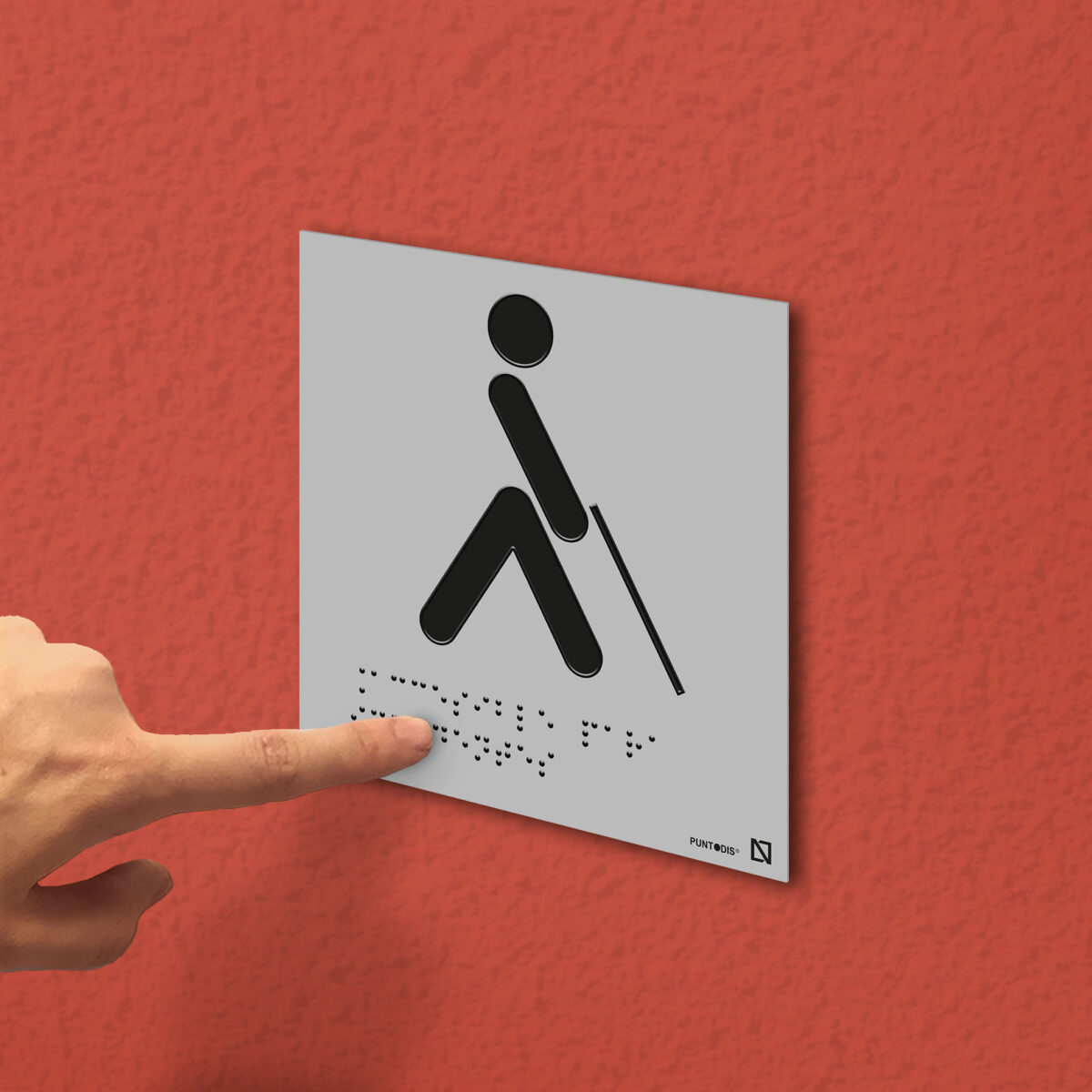 Ejemplo de colocación en pared de la placa