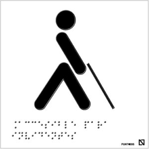 Placa Accesible invidentes braille y altorrelieve