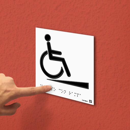 Placa Acceso con rampa en aluminio