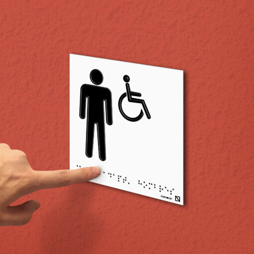 Placa Aseo adaptado hombre en aluminio