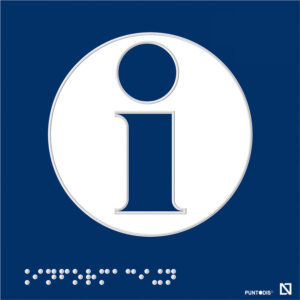 Placa Información braille altorrelieve