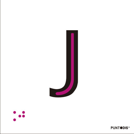 Letra J en aluminio