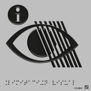 Placa limitación visual braille