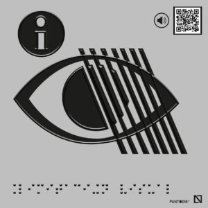 Placa limitación visual braille