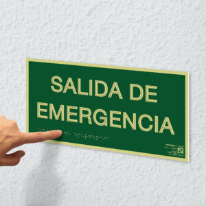 Ejemplo de colocación en pared de la placa
