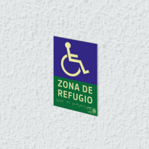 Ejemplo de colocación en pared de la placa