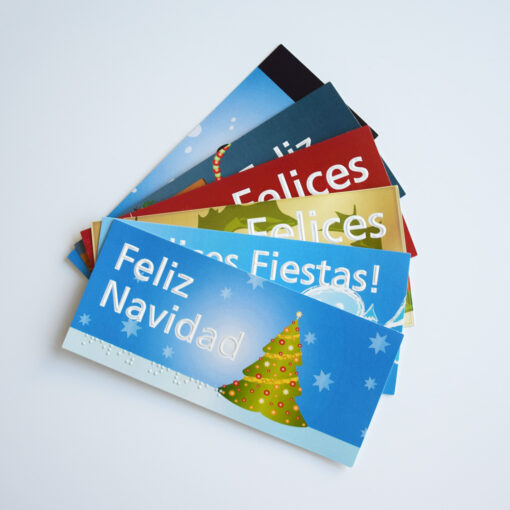 Felicitaciones Navideñas en braille
