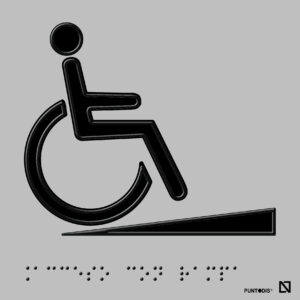 Placa Acceso rampa braille