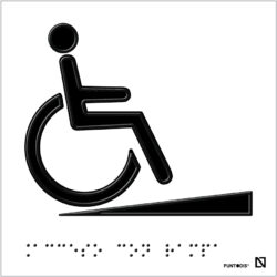 Placa Acceso rampa braille
