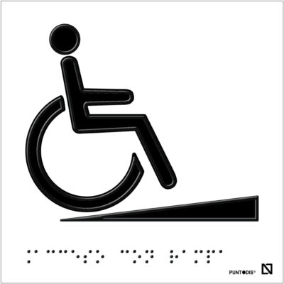 Placa Acceso rampa braille