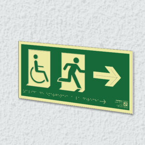 Ejemplo de colocación en pared de la placa