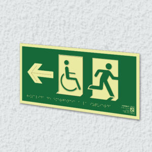 Ejemplo de colocación en pared de la placa