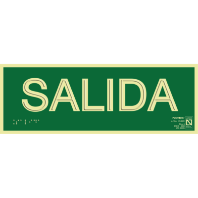 Salida con braille y altorrelieve