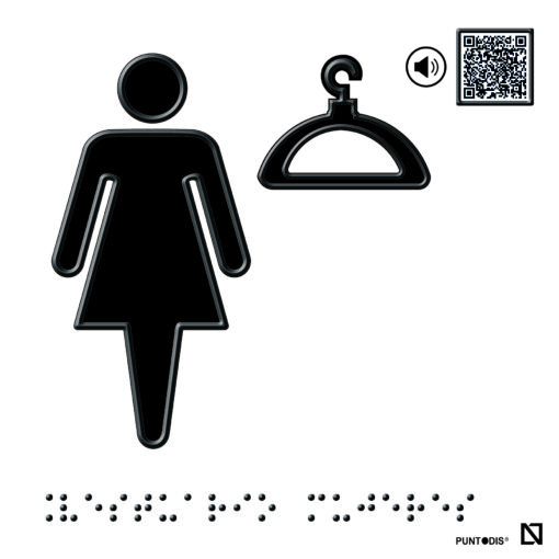 Placa Vestuario mujeres en aluminio
