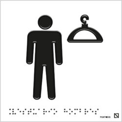 Placa Vestuario hombres en braille