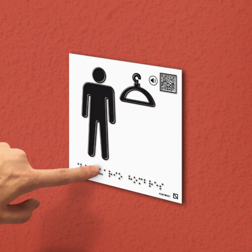 Placa Vestuario hombres en aluminio