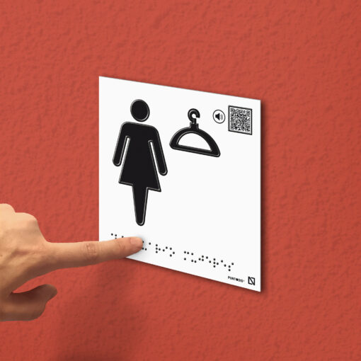 Placa Vestuario mujeres en aluminio