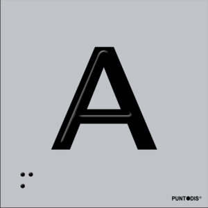 Letra A en aluminio