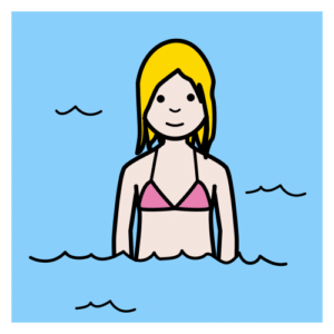 Pictograma ARASAAC de piscina