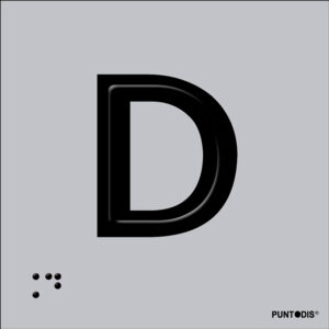 Letra D en aluminio