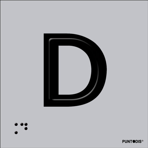 Letra D en aluminio